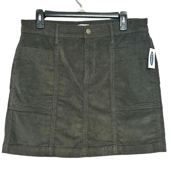 NWT Old Navy Brown Corduroy Mini Skirt Size 10 - Picture 1 of 6